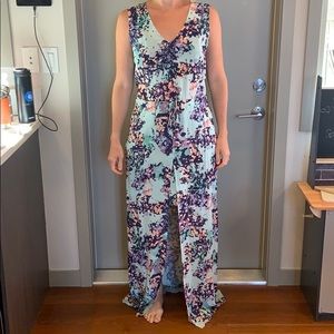 Vibrant BCBGMaxAzria summer dress with front slit